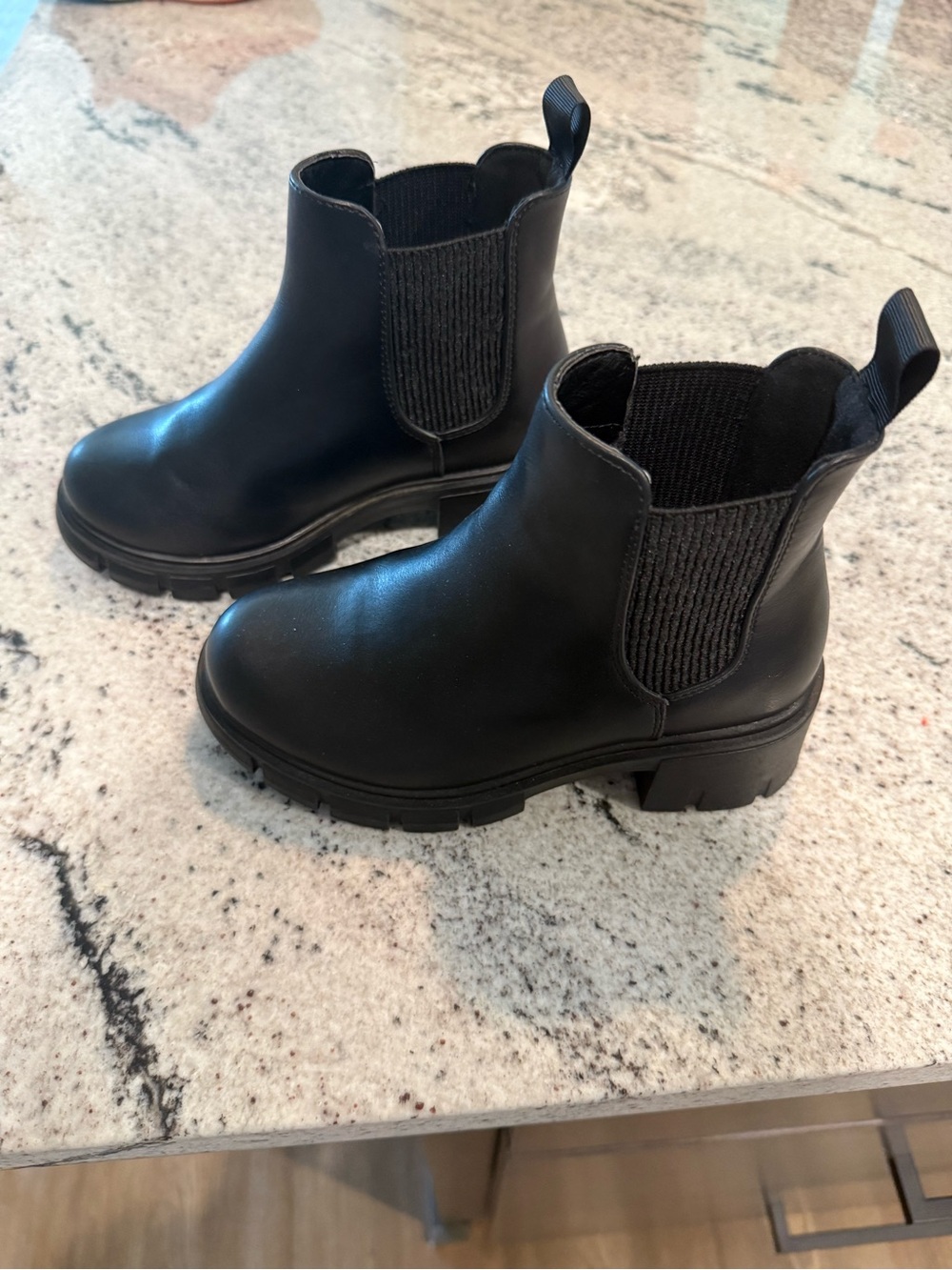 Kids Black Pull-On Boots